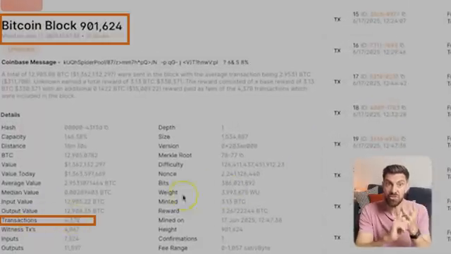 A real Bitcoin block on a public explorer.